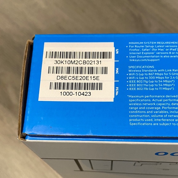 Linksys AC1000 Wireless Router with Dual Antennas - Picture 4 of 6